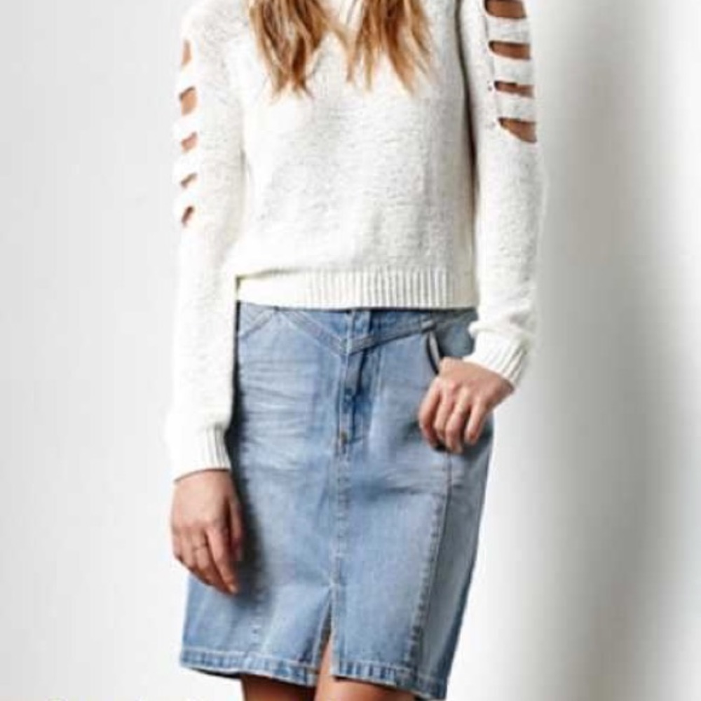 NWT MINKPINK DENIM SKIRT